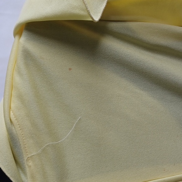 VTG 70s Prom Dress Yellow Flutter Sleeve & Collar Boho from Jc Penney size 10 - Picture 5 of 10